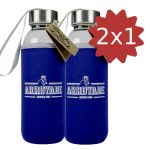 Botella de cristal 420 ml con funda de neopreno